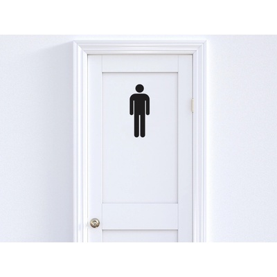 Nalepte.cz samolepka na zeď WC postavička muž, rozměry 19 x 50 cm – Zboží Dáma