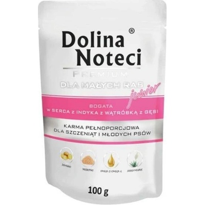 Dolina Noteci Premium Junior rich in turkey hearts with goose liver 100 g