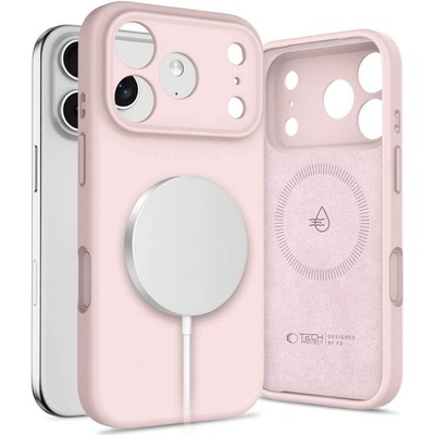 Tech-Protect Magsafe Калъф за iPhone 17 Pro, Tech-Protect Silicone Case, Розов (5906302330232)
