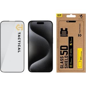 Tactical iPhone 15 Pro TACTICAL GLASS SHIELD 5D екранен протектор стъкло 5D, 9H, ЧЕРНО 57983115945 (57983115945)