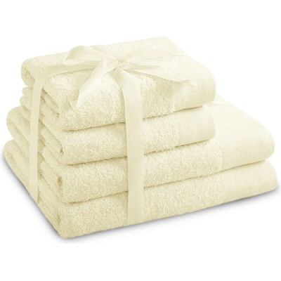 Restilo Amari ručníky a osušky v sadě bílá béžová více rozměrů 4 ks