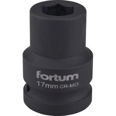 Fortum Машинна (ударна) муфа 3/4", 17 mm, L 52 mm, почернена, FORTUM