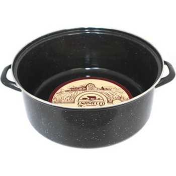 36 см емайлирана тава с кант от неръждаема стомана