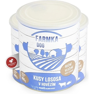 Sokol Falco Farmka Dog kusy lososa v hovädzom 800 g