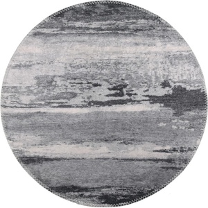 Vitaus Сив миещ се кръгъл килим ø 120 cm - Vitaus (KRN-S9544-Yuvarlak-120x120)