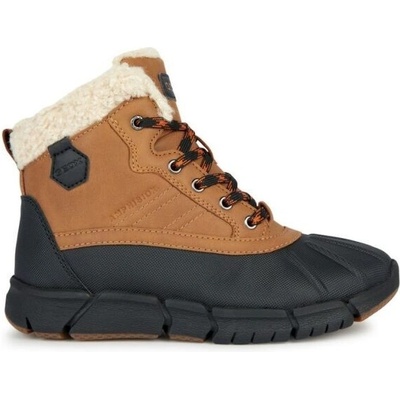 Geox Flexyper Boy B chlapecké kotníkové boty hnědá