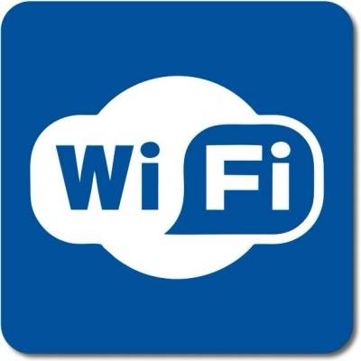 A-Z Reklama CZ Informační symbol - Wifi - Modrý podklad - Samolepka – kód ET12INFOR1005