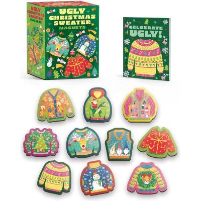 Running Press Комплект магнити Ugly Christmas Sweater Magnets, 10 броя