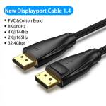 Vention Displayport/M - Displayport/M (плат, черен), 1 м, кабел