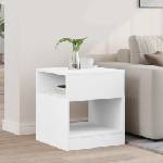 vidaXL Крайна масичка Бяло 40, 5 x 40 x 45 см Инженерна дървесина (890912)