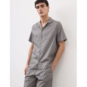 Marks & Spencer Пижамен топ с печат, с висок дял на памук Marks & Spencer синя Marks & Spencer | Sin | МЪЖЕ | M