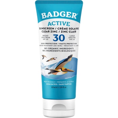 Badger opalovací krém pro děti SPF30 Clear Zinc bez vůně 87 ml