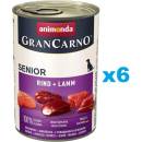 Krmivo pre psov Animonda Gran Carno Senior Teľacie & Jahňacie 6 x 400 g