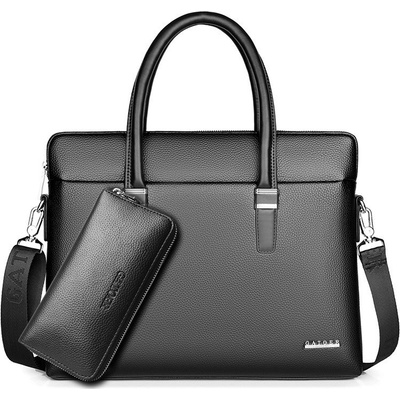 Gatoer pánsky elegantný set Taška + Peňaženka Čierna
