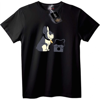 NOONEBRAND Тениска Куче и Камера - 2XL, Black