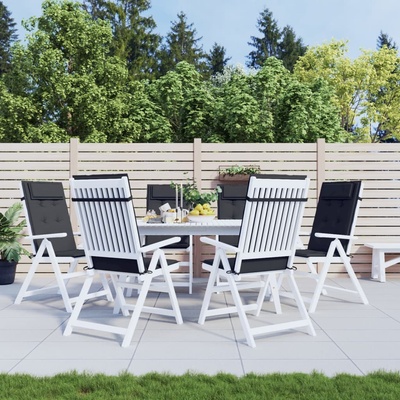 vidaXL Възглавници за стол с висока облегалка 6 бр черни Оксфорд плат (361897)