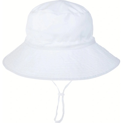 Detský klobúk s UV filtrom biely