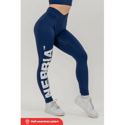 Nebbia Fitness legíny s vysokým pasem GLUTE CHECK 613 modré