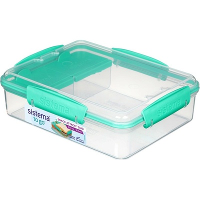 Sistema Svačinový box To Go Snack Attack Duo, 975 ml, zelená
