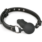Easytoys Ball Gag with Silicone Dong Black