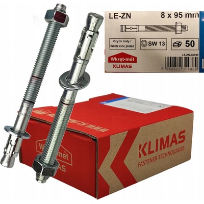 KLIMAS Pozinkovaná mechanická kotva 8x95mm (50x) LE-ZN-08095(X50)