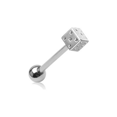 Šperky4U piercing do jazyka hrací kostka PJ01061
