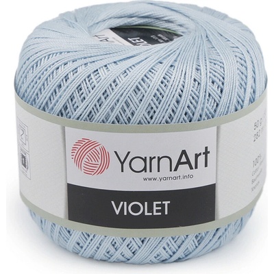 Bavlněná příze háčkovací Violet 50 g modrá světlá 1 ks