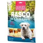 Rasco Лакомство Rasco Premium биволска кожа, обвита с пилешко месо, възли 6см 230г (1704-17017)