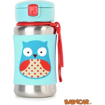 Skip Hop Zoo Láhev na vodu nerezová Sovička 350 ml