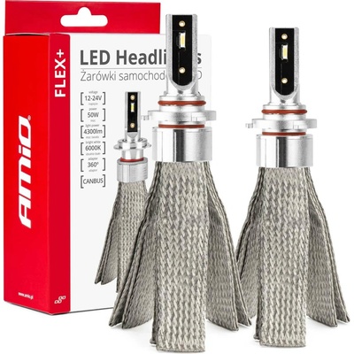 AMiO - LED žiarovky hlavného svietenia FLEX+ HB4 canbus 6000K 12V 24V 03665/01088