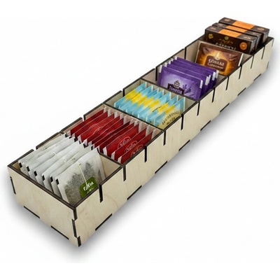 usporadejto.cz Organizér do šuplíka s prepážkami, vložka do zásuvky, drevený VASKY, 45,5 x 10 x 6 cm