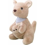 LEAN Toys Plush Mascot Cuddly Toy Kangaroo With Cub 23cm