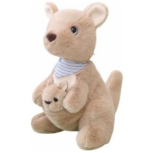 LEAN Toys Plush Mascot Cuddly Toy Kangaroo With Cub 23cm