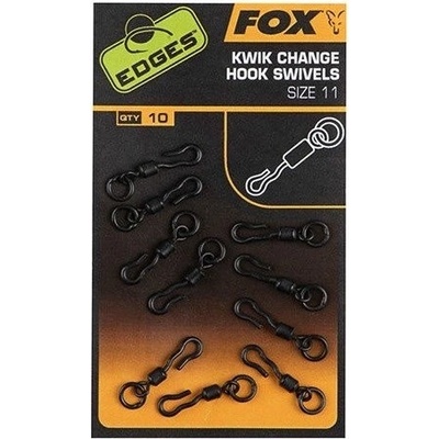 Fox Edges Obratlík Kwik Change Hook Swivels vel.11 10ks – Zboží Dáma