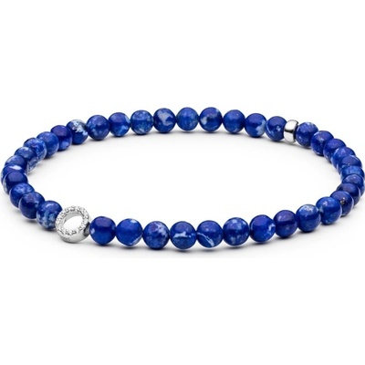 Gaura Pearls Korálkový náramek s Lapis Lazuli Léa stříbro 244-39B Modrá