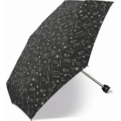 Deštník Happy Rain Ultra Mini Cats 43405 černý