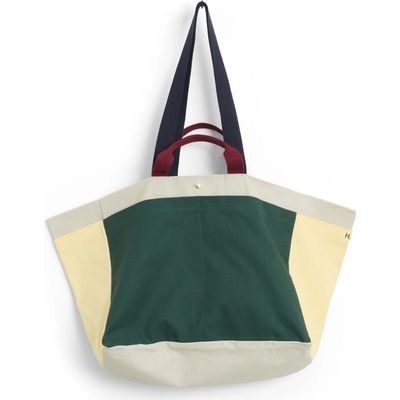 HAY Bavlněná taška Weekend Bag M Dark Green Multi zelená textil