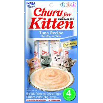 Inaba Churu Puree Kitten Tuna Recipe - Кремообразно лакомство за котенца с риба тон 4 бр