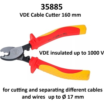 BGS technic Клещи vde клещи резачки 160 мм - за рязане на кабели до o17 мм ; bgs 35885