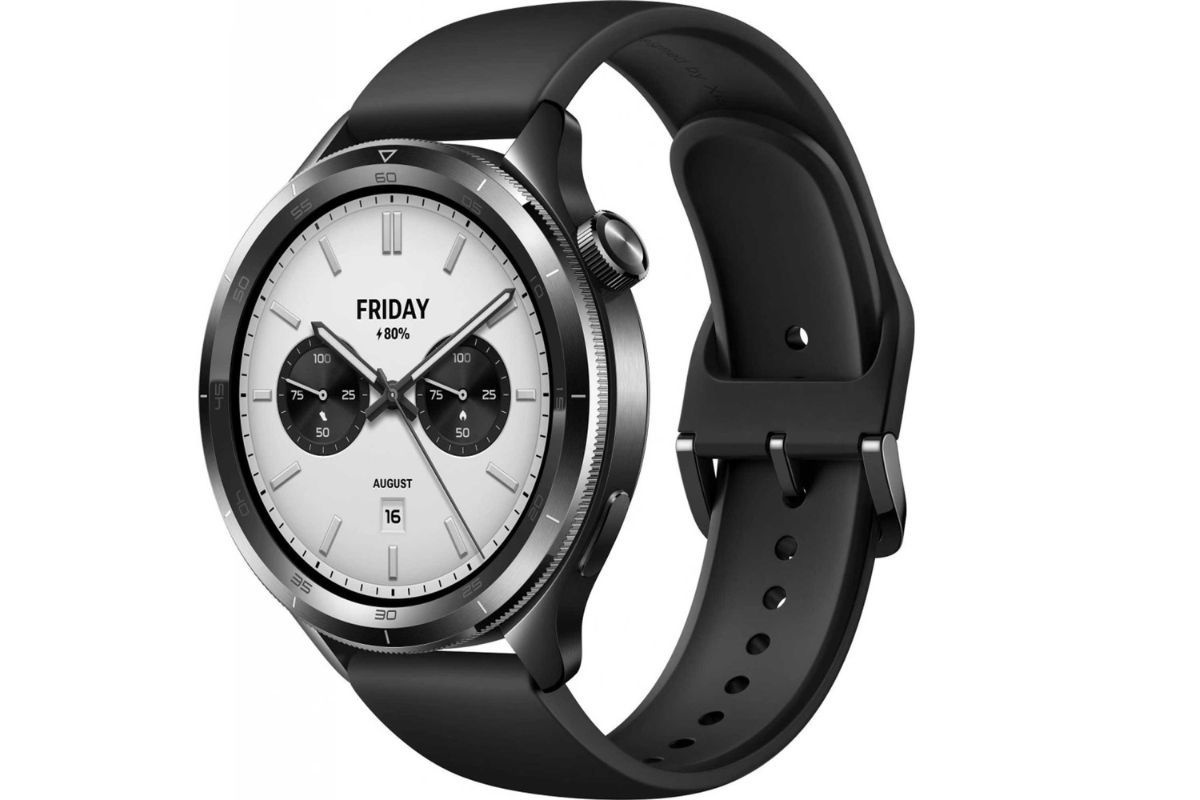 Xiaomi Watch S4 sötét acél tokkal és fekete szíjjal