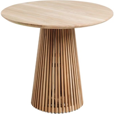 Kave Home Teakový kulatý jídelní stůl Jeanette 90 cm