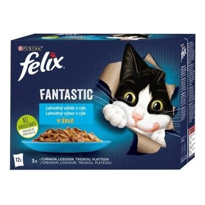 Felix Fantastic lahodný výběr z ryb v želé 6 x 12 x 85 g