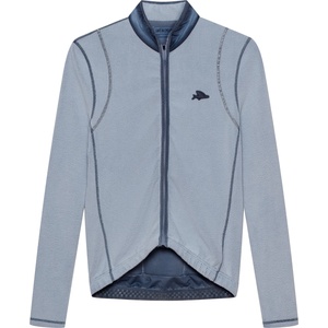 CafÉ du cycliste Фланелка с дълъг ръкав за колоездене CAFÉ DU CYCLISTE Emilie Cycling jersey - Cold Dye Denim Blue (056-4336-0213)