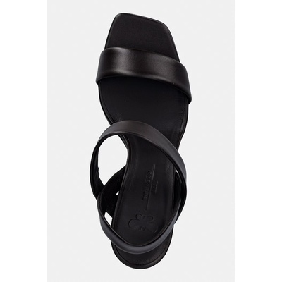 Weekend Max Mara сандали с висок ток от кожа Wkaaffetto (2615521015600.DBROWN)