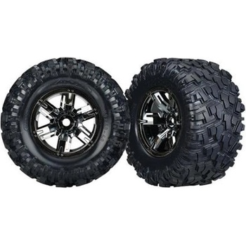 Traxxas колело 4.3/5.7", диск черен хром, гума Maxx AT (чифт)