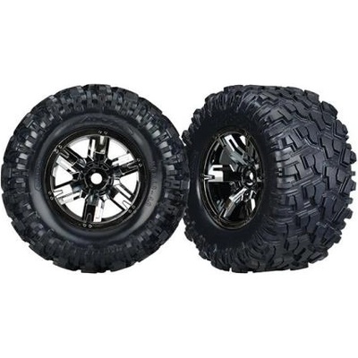 Traxxas колело 4.3/5.7", диск черен хром, гума Maxx AT (чифт)