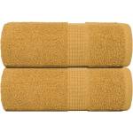 vidaXL Кърпи за пране FROGN 2 бр. Златисти 30x30 см 360 г/м2 (136800)