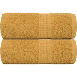 vidaXL Кърпи за пране FROGN 2 бр. Златисти 30x30 см 360 г/м2 (136800)