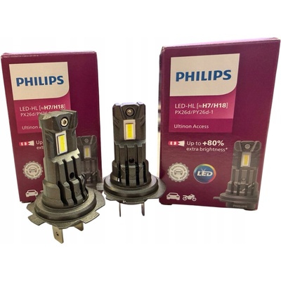 Philips LED U2500 CX H7/H18 PX26d/PY26d-1/16W/12V 2 ks