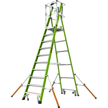 Little Giant Ladder Телескопична стълба от фибростъкло с предпазен кош Safety Cage - работна височина 4.83 метра (19710EN)